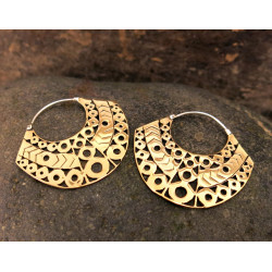 Buy earrings | Bohemian Brass & Silver Earrings |Swiss Shop | Moskitoo