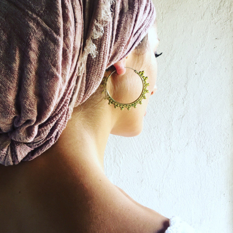Buy earrings | Bohemian Brass & Silver Earrings |Swiss Shop | Moskitoo