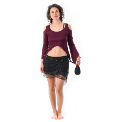 Wrap skirt with snap fastener by Moskitoo India Kult - LOVE IT