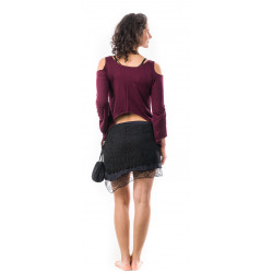 Wrap skirt with snap fastener by Moskitoo India Kult - LOVE IT