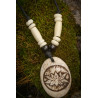 Carved Lotus Bone Necklace