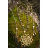 Flower of Life Sun Brass Necklace