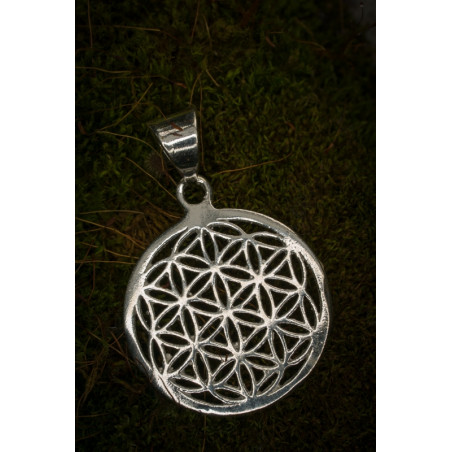 Flower of Life Silver Brass Charm