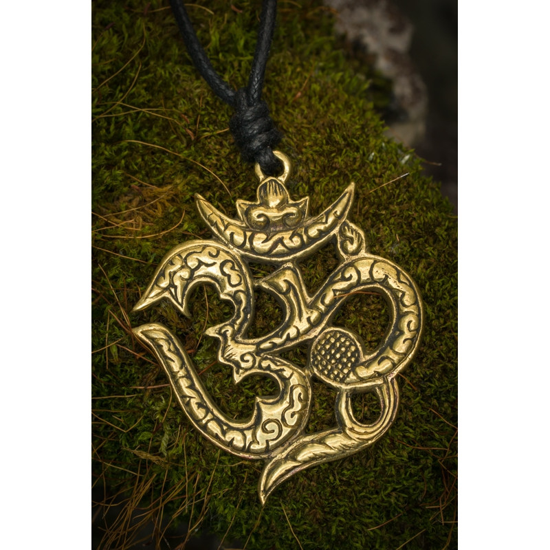 Bronze Om Brass Necklace Anhänder Om Symbol Moskitoo