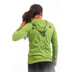 long sleeved hooded t-shirt Sure Ganesh Green