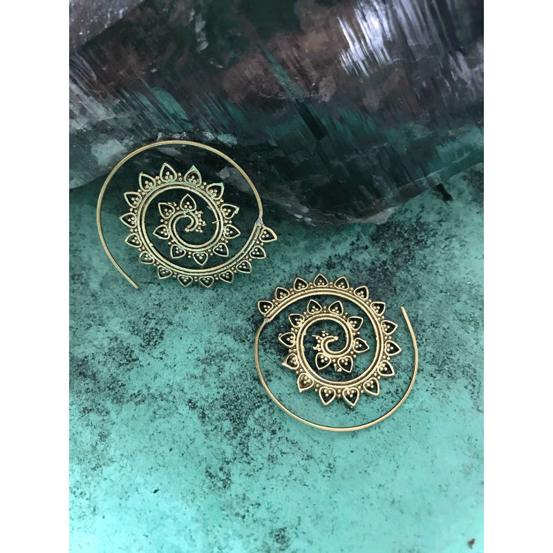 Venus Spiral Ohrringe Gold