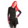 Long sleeved hooded top large lace hood - Black - Mosckitoo