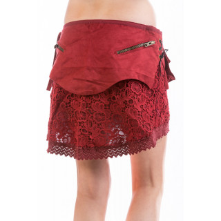 Moskitoo Steampunk Mini Skirt Red