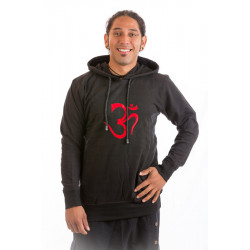 Moskitoo Om Relax Hoodie Sweater Cotton Nepal Brown Om Green