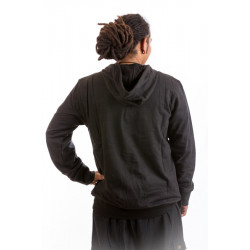 Moskitoo Om Relax Hoodie Pullover Baumwolle Nepal Braun Om Grün