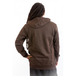 Moskitoo Om Relax Hoodie Pullover Baumwolle Nepal Braun Om Grün