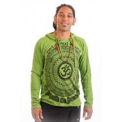 Long sleeve hooded  sure t-shirt Thailand green by moskitoo india kult