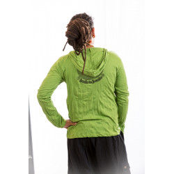 Long sleeve hooded  sure t-shirt Thailand green by moskitoo india kult