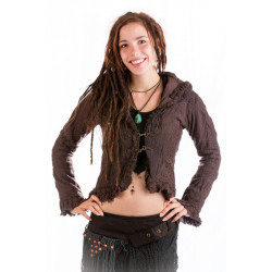 Piraten Spitzen Jacke Braun Moskitoo India Kult