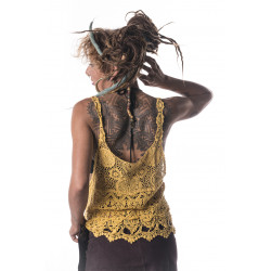 Sunlight Boho Top - Spitzen Oberteil Moskitoo India Kult Gelb
