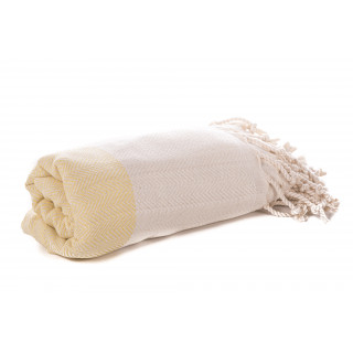 Turkish Hamam Towel "Seyda" Yellow Cotton Moskitoo India Kult