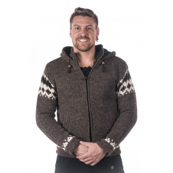 Lhasa Wool Jacket  Moskitoo India Kult Natural Brown