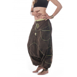 Indian Harem Pants Brown Cotton Moskitoo India Kult