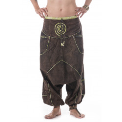 Indian Harem Pants Brown Cotton Moskitoo India Kult