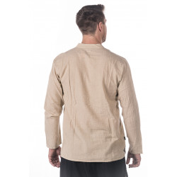 Cotton neckless shirt antique white moskitoo