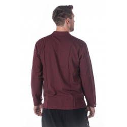 Cotton neckless shirt bordo moskitoo