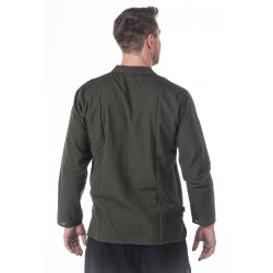 Cotton neckless shirt Green moskitoo