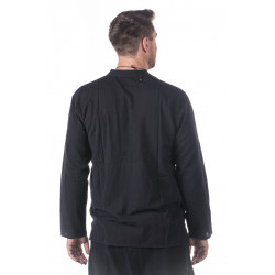 Cotton neckless shirt black moskitoo