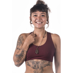 Yogini-Top-Bra-Yoga - Moskitoo India-Kult-Viskose-Bordo Maroon
