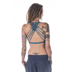 Yogini-Top-Bra-Yoga - Moskitoo India-Kult-Viskose-Azure