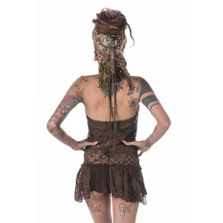 Moskitoo-Psy-Gypsy-Festival Kleid-Antique-White