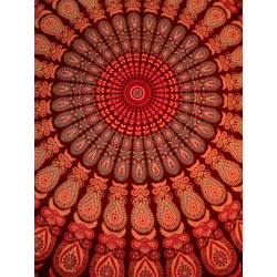 Mandala Tuch "Pink Pfau"