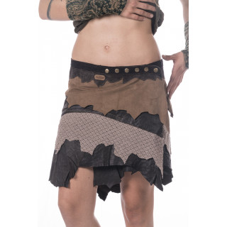 Kodava Tribe Leather Miniskirt