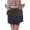 Tamang Tribe Leather Miniskirt
