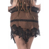 Onge Tribe Leather Miniskirt