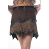 Kashi Tribe Leather Miniskirt