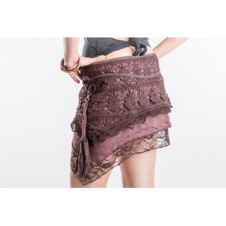 jara-wrap-around mini-skirt-snap fastener-handmade-cotton-indian-boho-hippie-goa-mini-brown-moskitoo-india-kult-switzerland