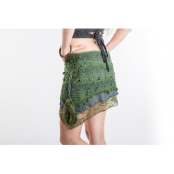 jara-wickelminirock-druckknopfverschluss-handgemacht-baumwolle-indischer-boho-hippie-goa-mini-gruen-moskitoo-india-kult-schweiz