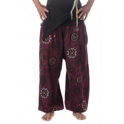 mandala-yoga-hose-siebdruck-breitem-bund-bordo-rot-moskitoo-india-kult