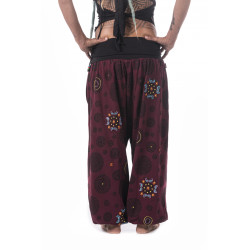 mandala-yoga-hose-siebdruck-breitem-bund-bordo-rot-moskitoo-india-kult