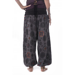 mandala-yoga-hose-siebdruck-breitem-bund-grau-moskitoo-india-kult