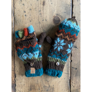 wool-gloves-knitted--sheepwool-azure-braun-blue-unisex-gloves-no-finger-cap-moskitoo-india-kult