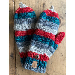 wool-gloves-knitted--sheepwool-stripe-grey-blue-red-unisex-gloves-no-finger-cap-moskitoo-india-kult