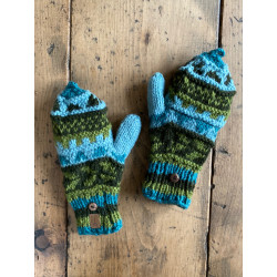 strick-wollhandschuhe-schafwolle-unisex-türkis-grün-handschuhe-fingerlose-moskitoo-india-kult