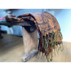 Grosser Kuschelschal - Decke Mit Paisley Blumen Muster - Moskitoo.ch