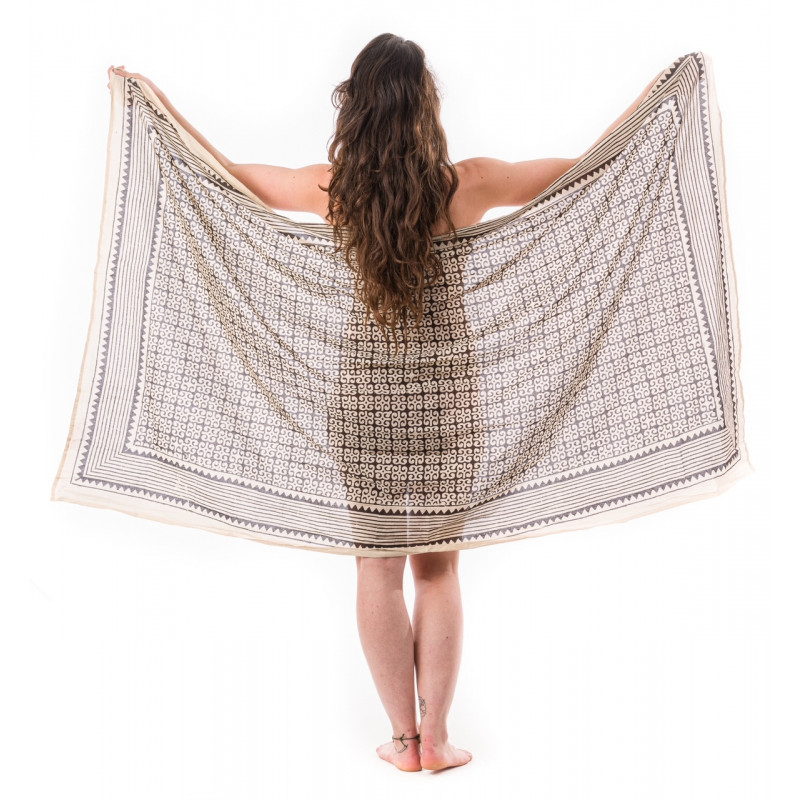 sarong-beach-towel-hairscarf-pareo-summer dress-sauna-towel-yoga-block-print-india-black-moskitoo-switzerland