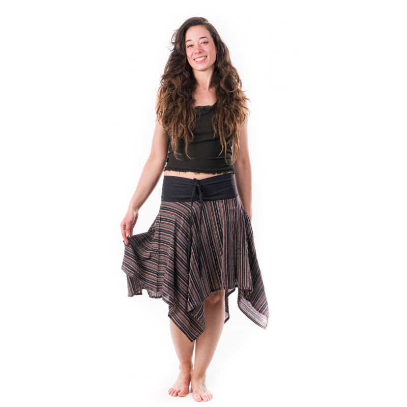 midi-skirt-brown-black-stripes-cotton-hippie-boho-summer-moskitoo-india-kult-switzerland