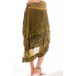 Bohemian hippie wrap skirt in 7 colors made of cotton - Moskitoo.ch