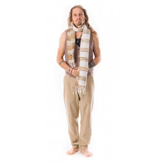 fluffy-soft-hooded-scarf-stripes-beiges-white-moskuitoo-india-kult-recycled-pet-rorschach