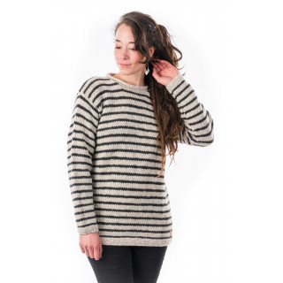 wool-sweater-knit-natural-white-black-striped-unisex-virgin wool-moskitoo-india-kult-rorschach