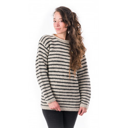 wool-sweater-knit-natural-white-black-striped-unisex-virgin wool-moskitoo-india-kult-rorschach
